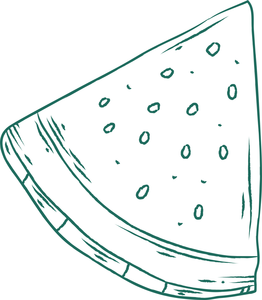 An illustration of a piece watermelon