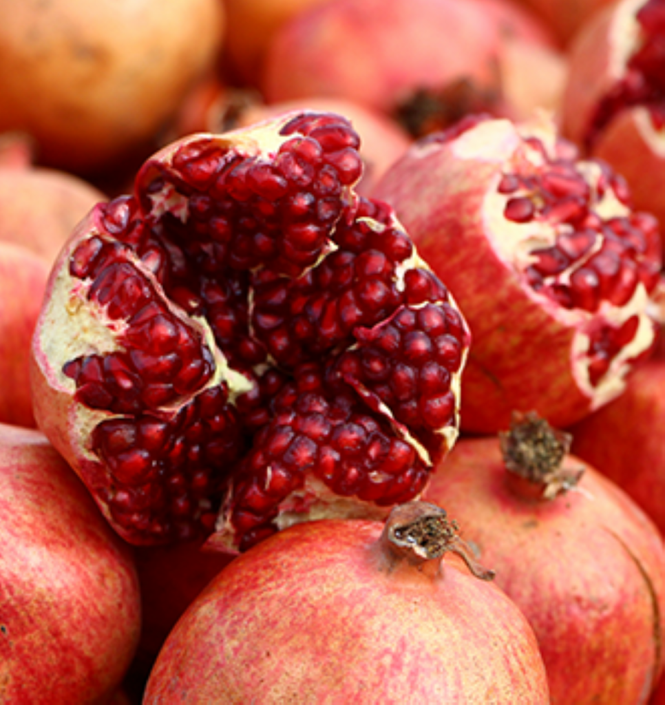 Pomegranate cut in pieces